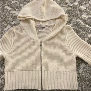 Women’s white knit bolero sweater-medium
